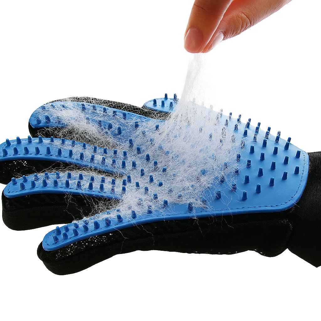 Macska szőrápoló kesztyű – vedlés elleni és masszírozó kefe