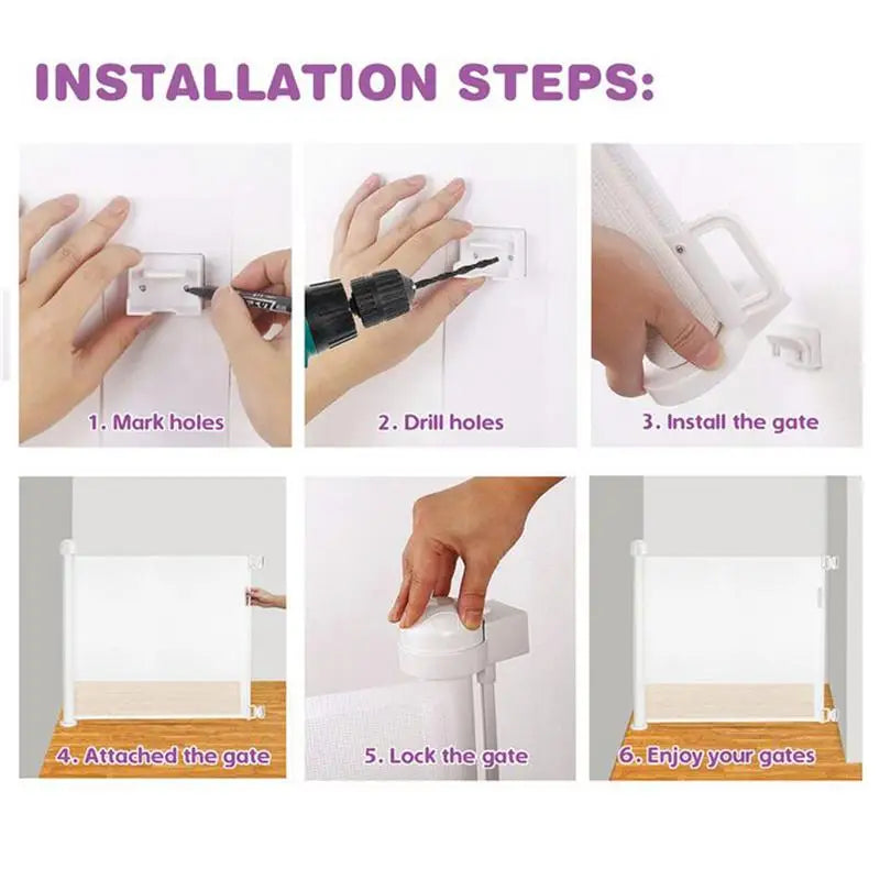 Extra széles, összecsukható hálós kutyakapu – csúszásmentes biztonsági megoldás ajtókhoz, folyosókhoz és teraszokhoz kisállatok számára.