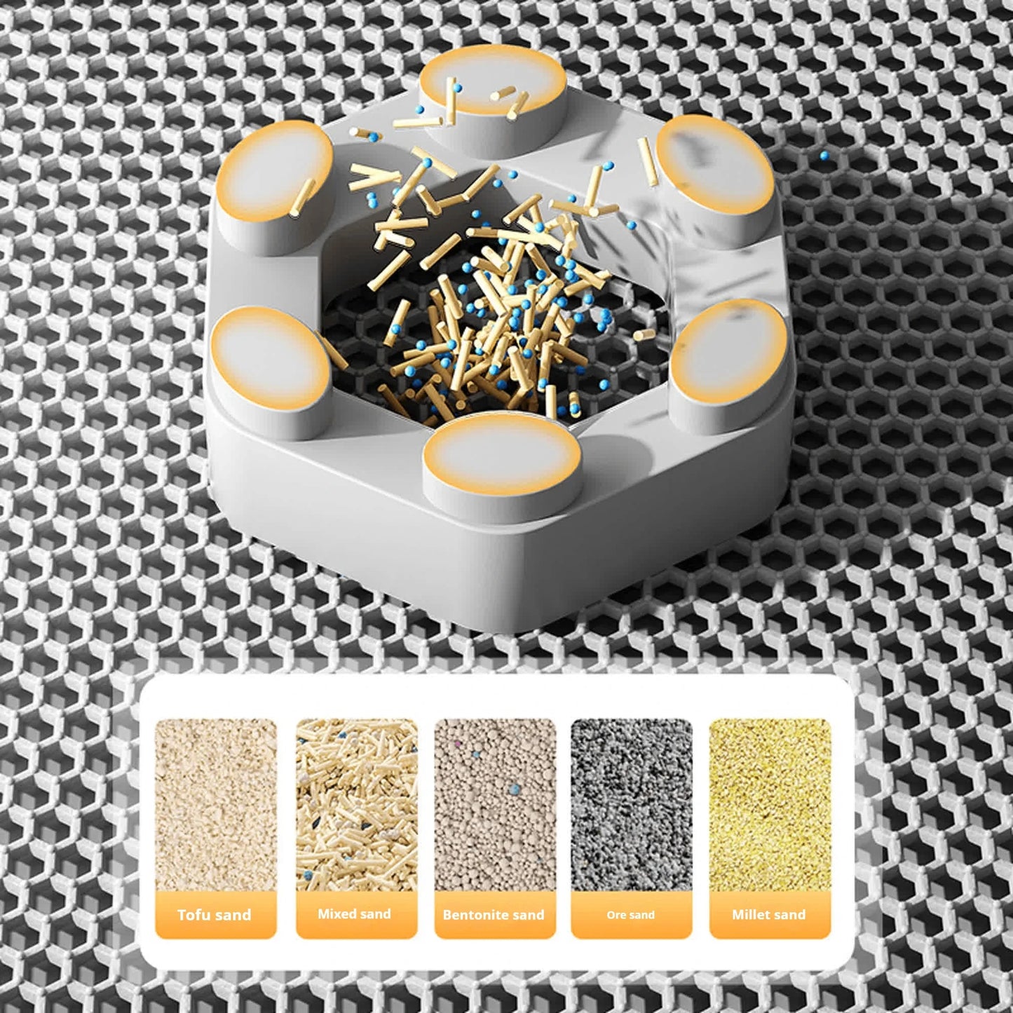 Vízhatlan, dupla rétegű EVA macskaalom alátét – tisztább otthon, kevesebb szóródó alom és egyszerűbb takarítás.