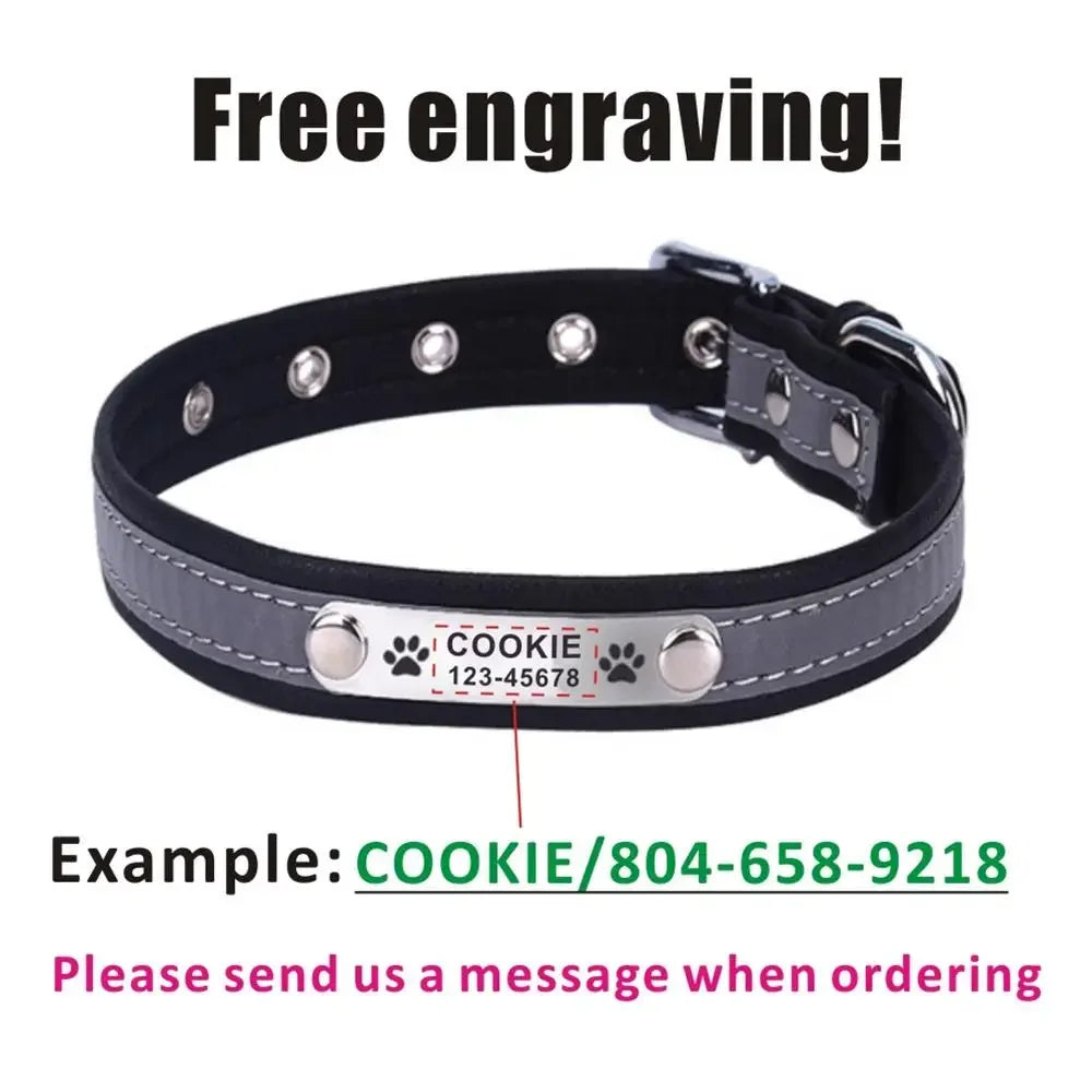 Egyedi gravírozott kutya nyakörv – több színben és méretben