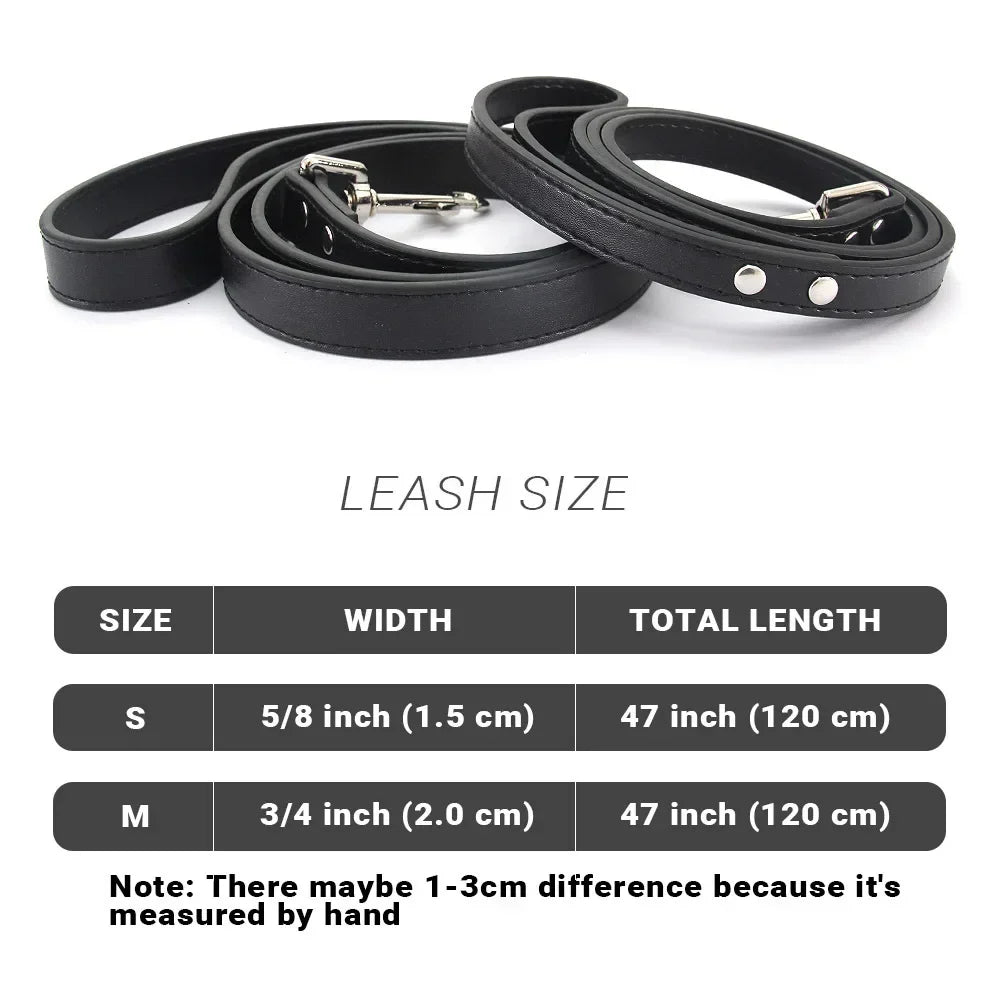 Prémium bőr kutya- és macskapóráz – színes, állítható, kényelmes