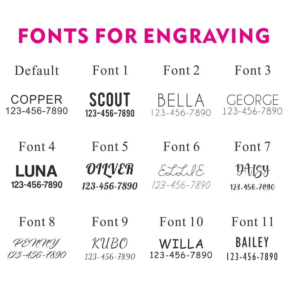 Egyedi gravírozott kutya nyakörv – több színben és méretben