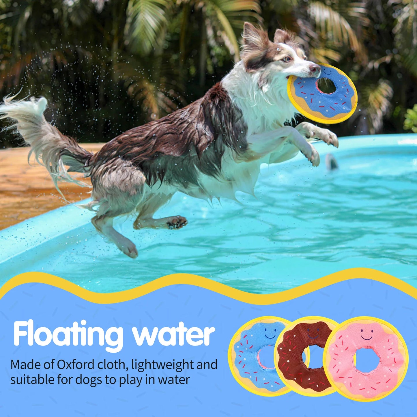 Interaktív, csipogós kutyafánk játék kültérre és beltérre – strapabíró, rágásálló anyagból kis- és közepes testű kutyáknak.