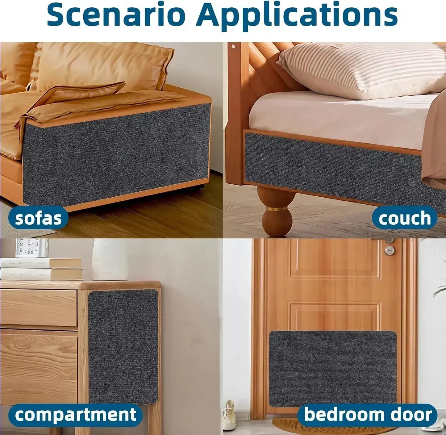 Öntapadós, vágható kaparószőnyeg macskáknak – hatékony bútorvédelem karmolás ellen, természetes szizál anyagból.