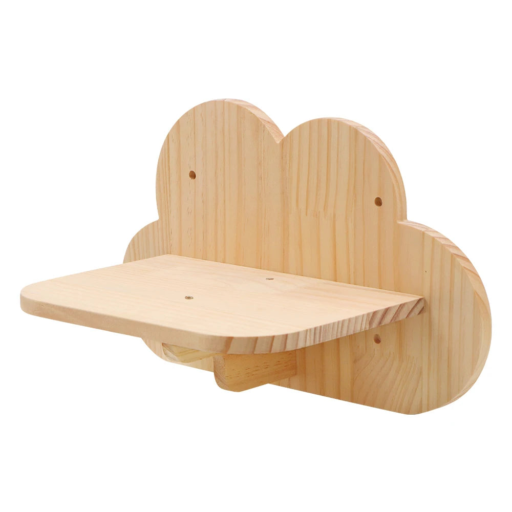 Modern fali macskabútor 3 az 1-ben funkcióval: mászólétra, függőágy és szizál kaparóoszlop – beltéri cicák kedvenc játszó- és pihenőhelye.