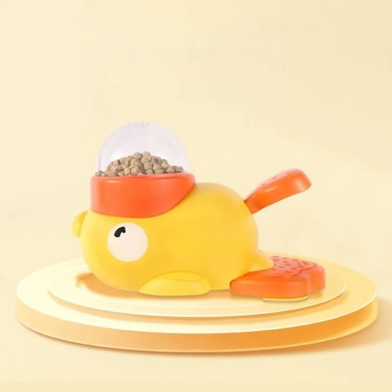 Lassú etetésű, kacsa formájú interaktív kisállat etetőjáték – kutyák és macskák számára készült képességfejlesztő, unaloműző megoldás.